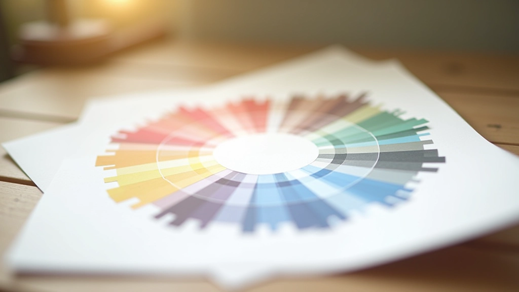 Círculo cromático com categorias de emoções associadas a cada cor e variações de tonalidade