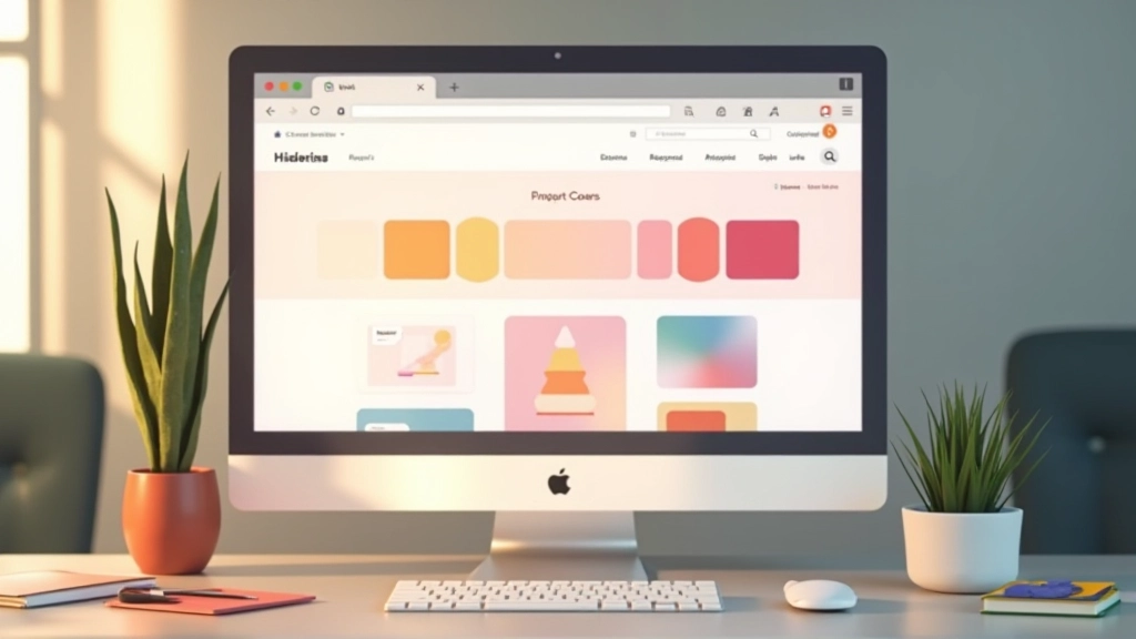 Exemplo de interface web com paleta de cores coerente mostrando hierarquia visual através de cores primárias e secundárias estratégicas